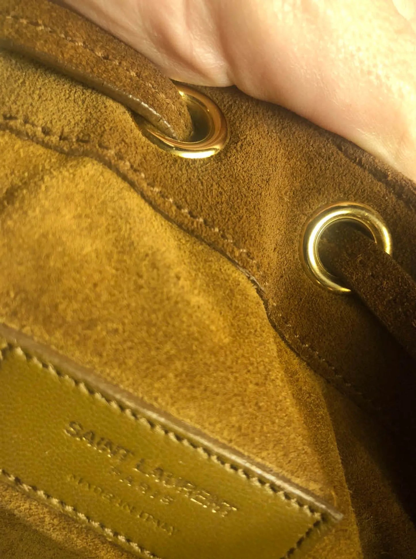 Saint Laurent Fringe Emanuelle Bucket Handbag