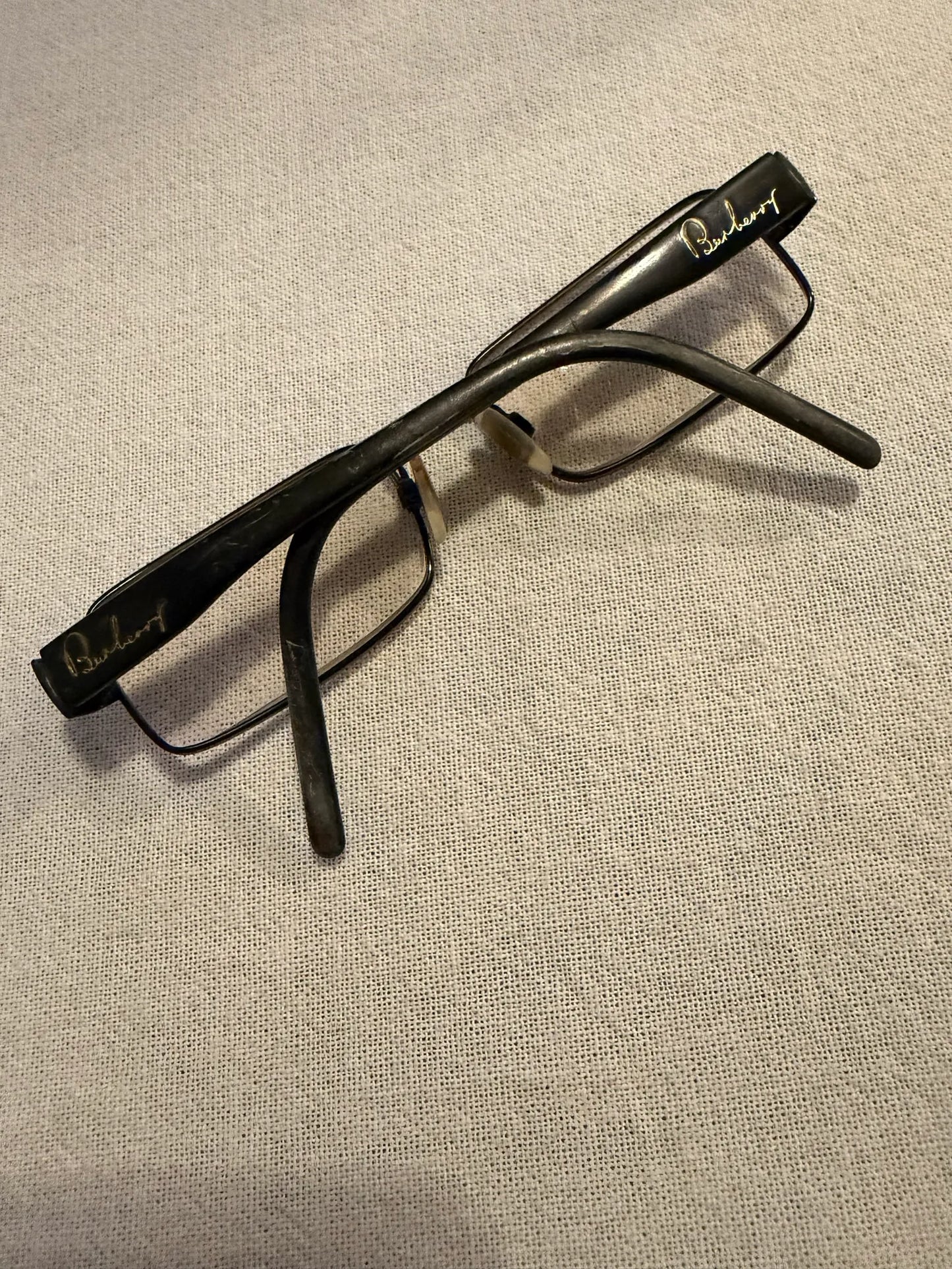 Burberry Be1016 1001 Shiny Black Rectangle Glasses Glasses