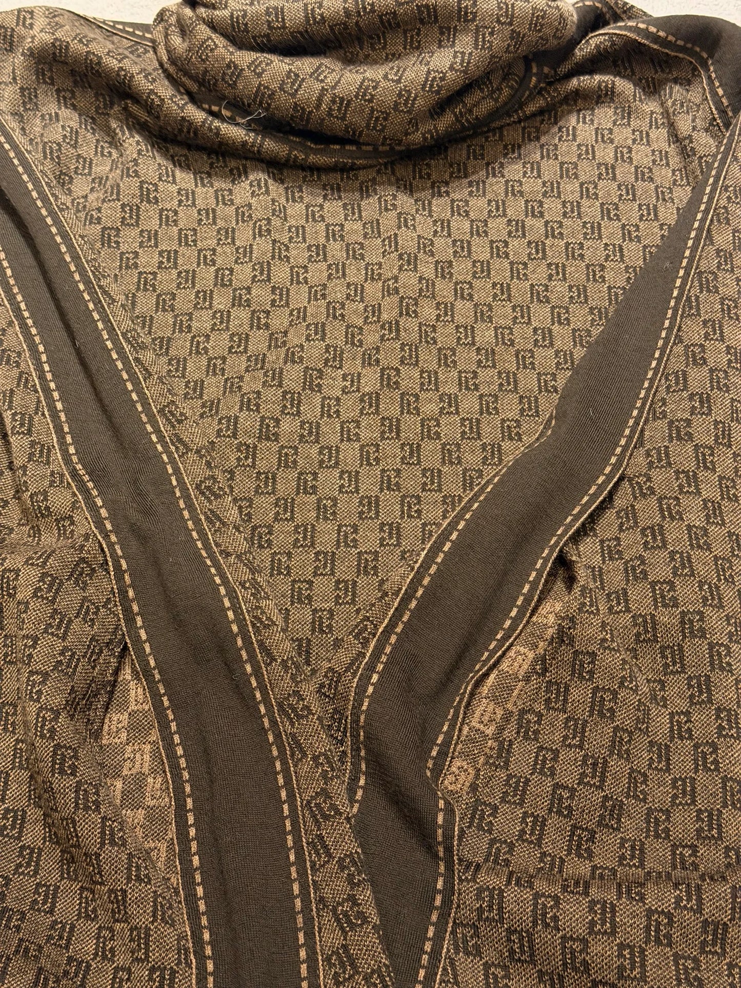 Balmain Hooded Wool-jacquard Cape, 36 Poncho