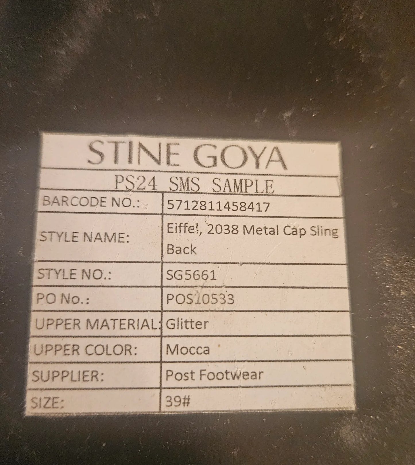 Stine Goya Eiffel Metal Cap Sling Back Heels