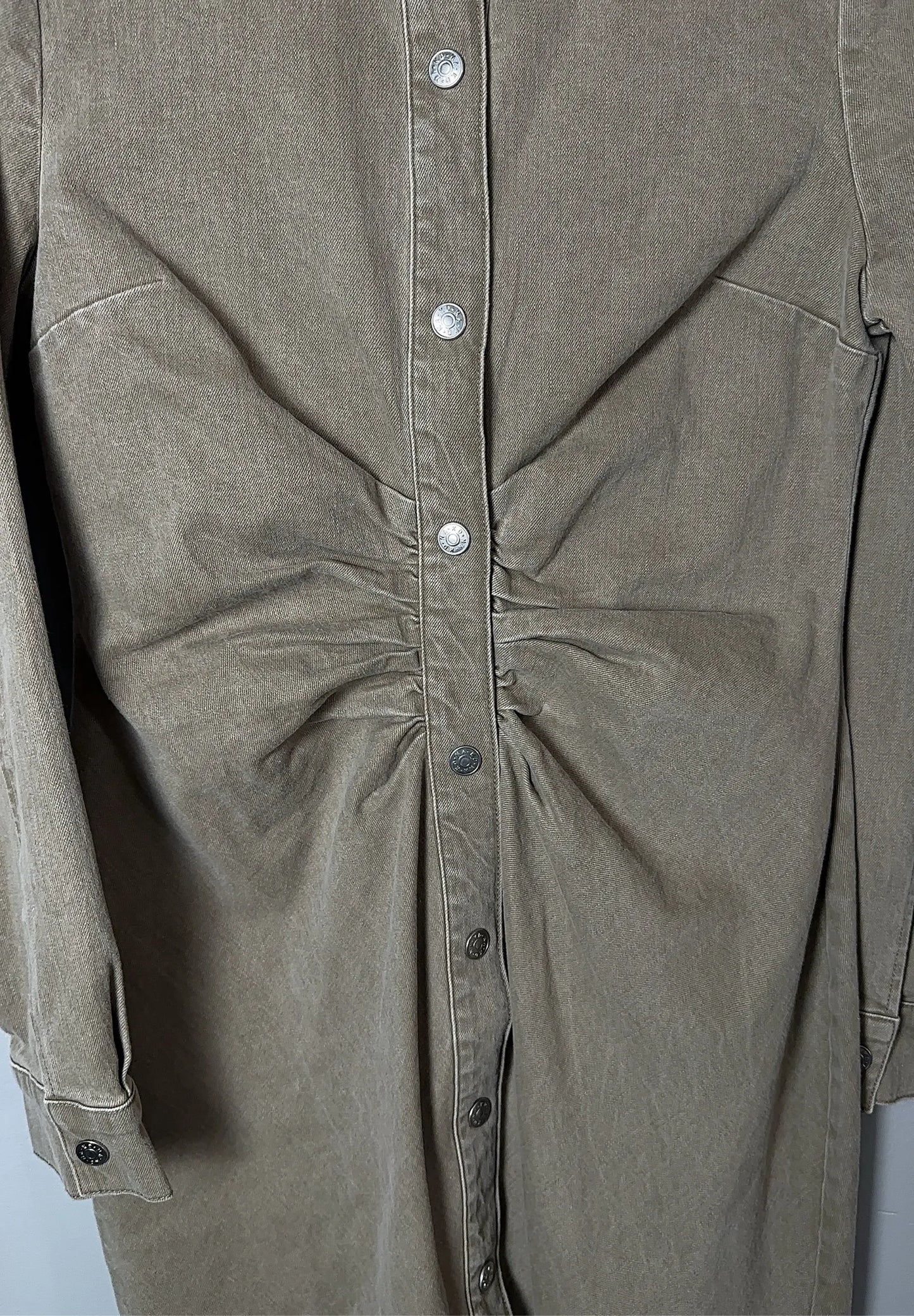 NA-KD Ruched Colored Denim Midi-klänning