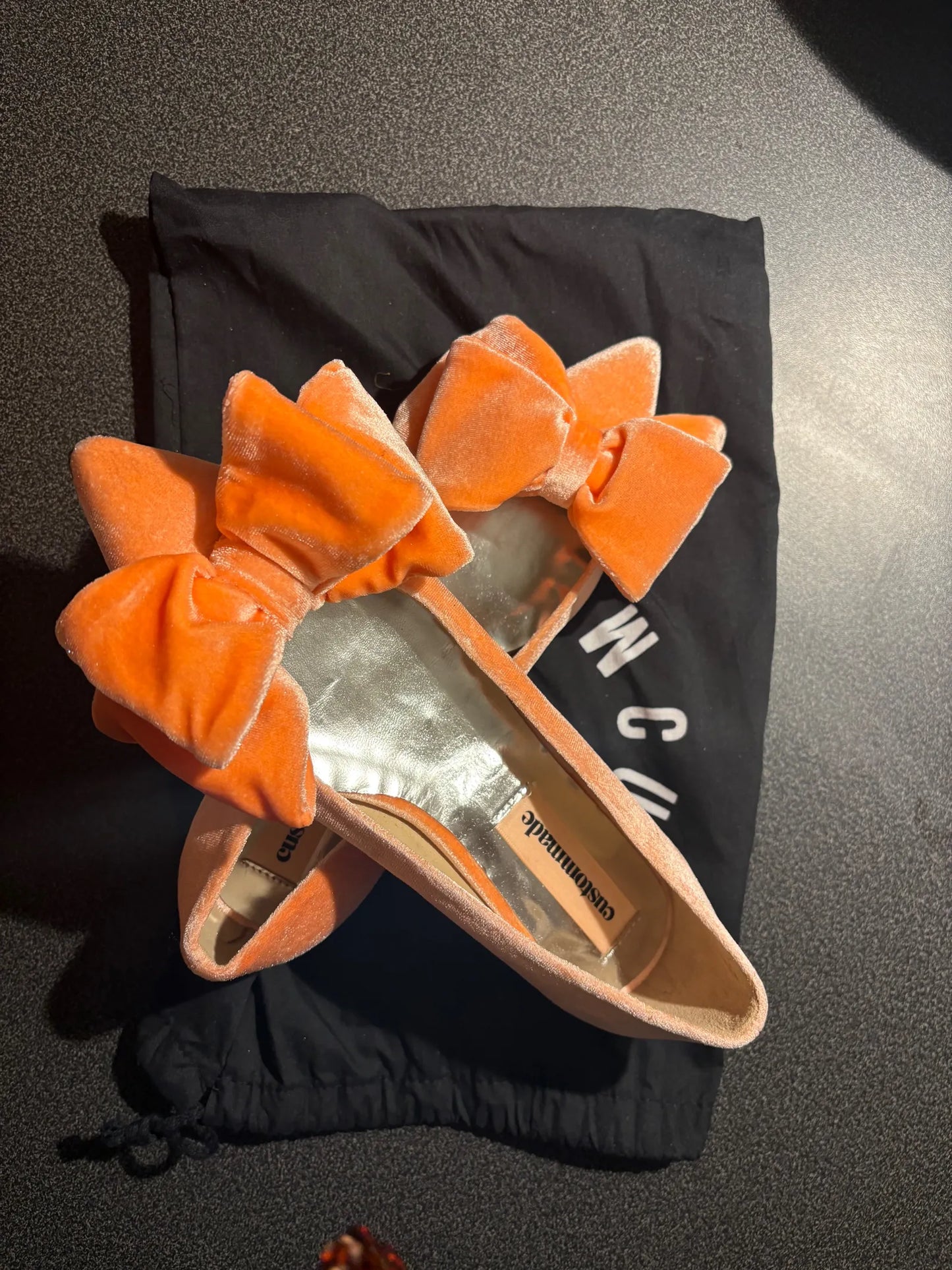 Custommade Annabelle’s Velvet Ballet flats