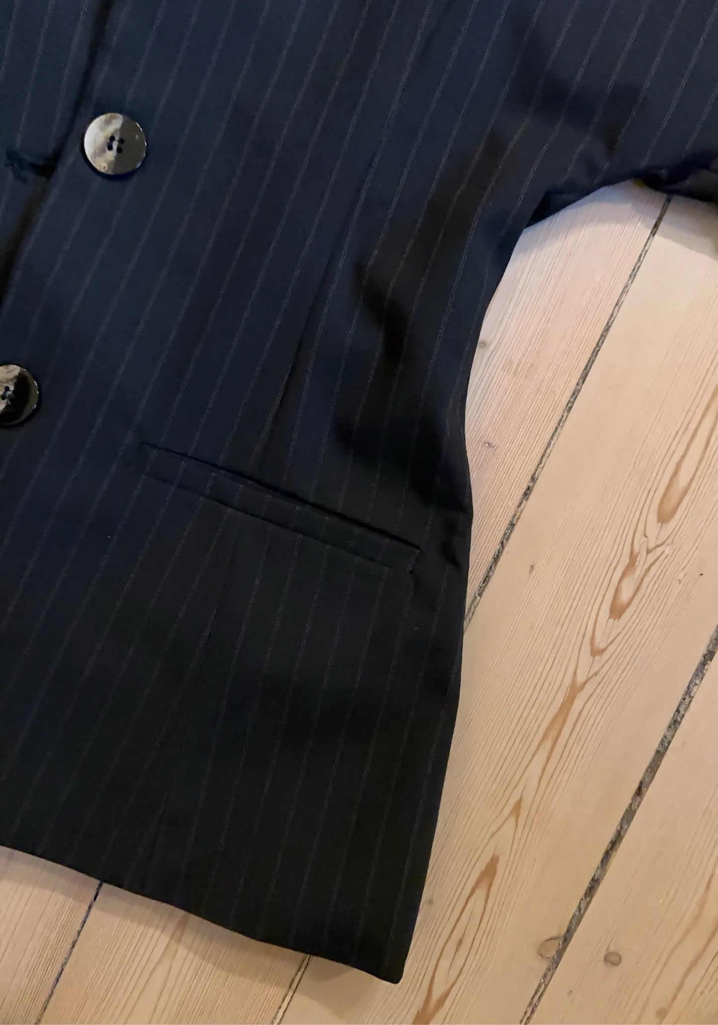 Ganni Striped - Black Blazer