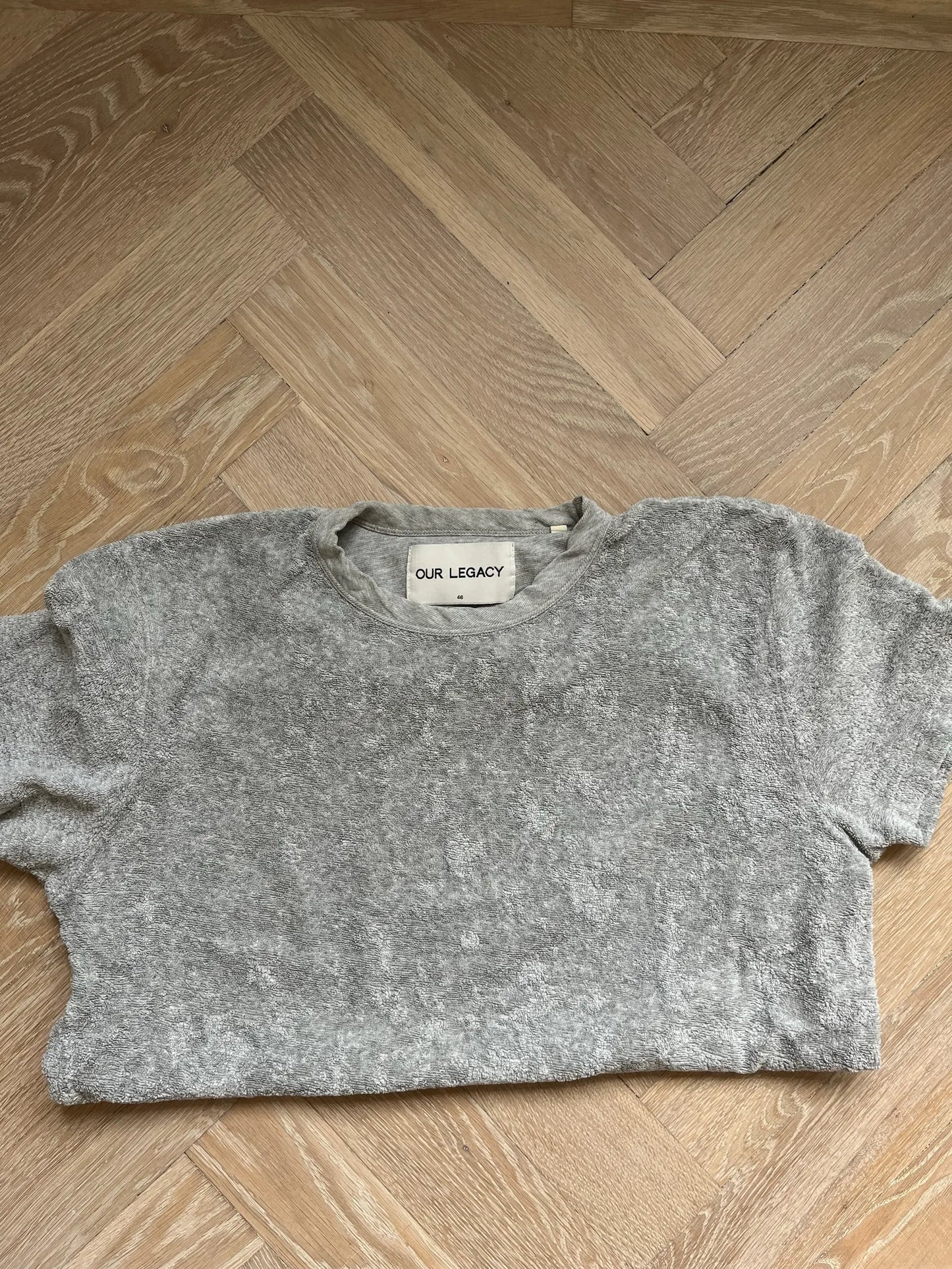 Our Legacy Grey Melange Light Terry T-shirt
