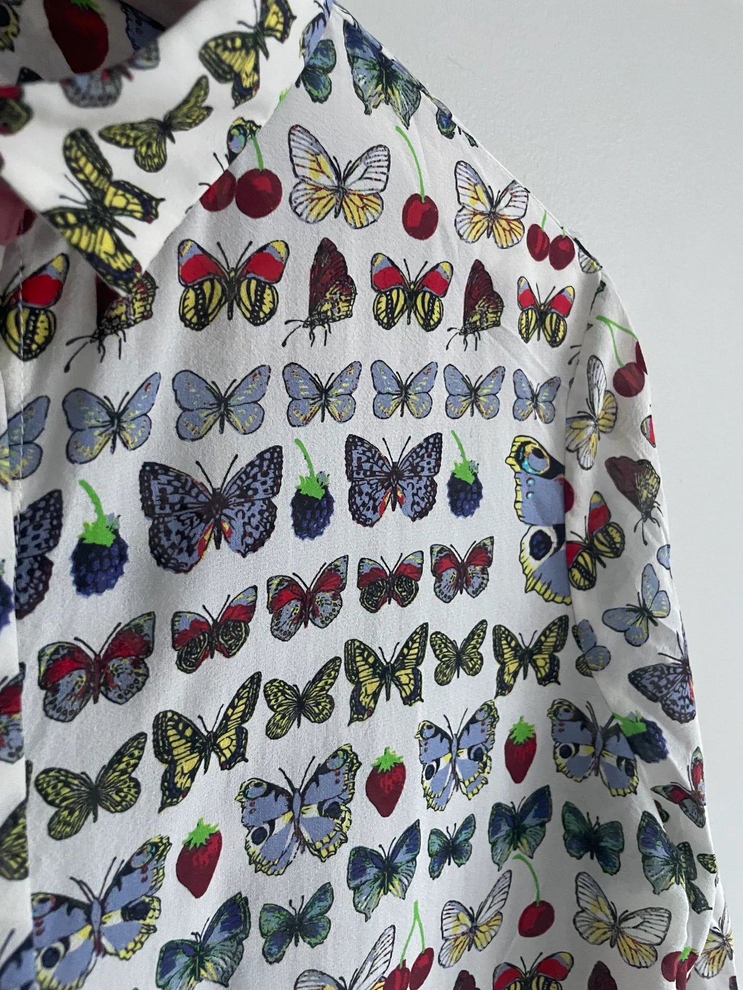 Versace Butterfly Silk Blouse
