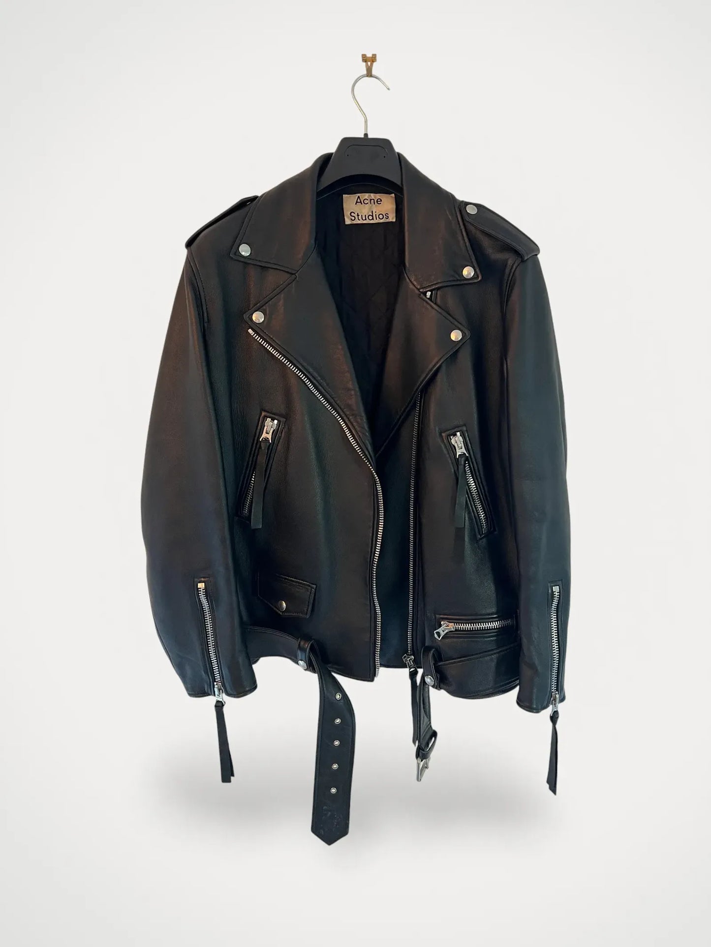 Acne Studios Oversized Biker-skinnjacka