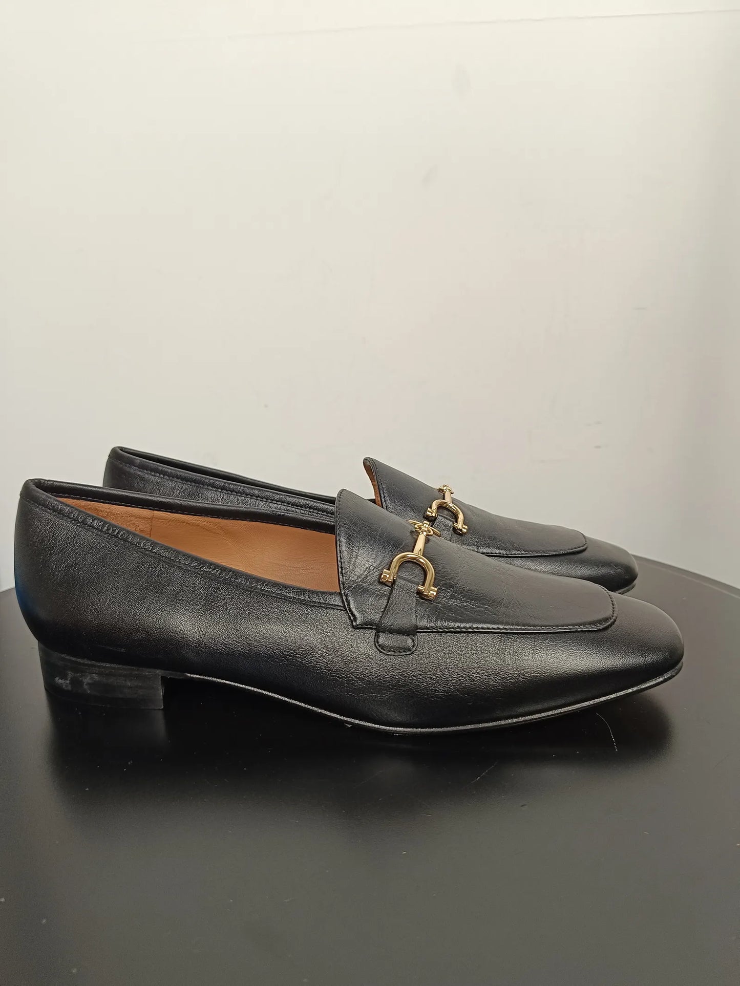 Flattered Valerie Leather Black-skinnloafers NWOT