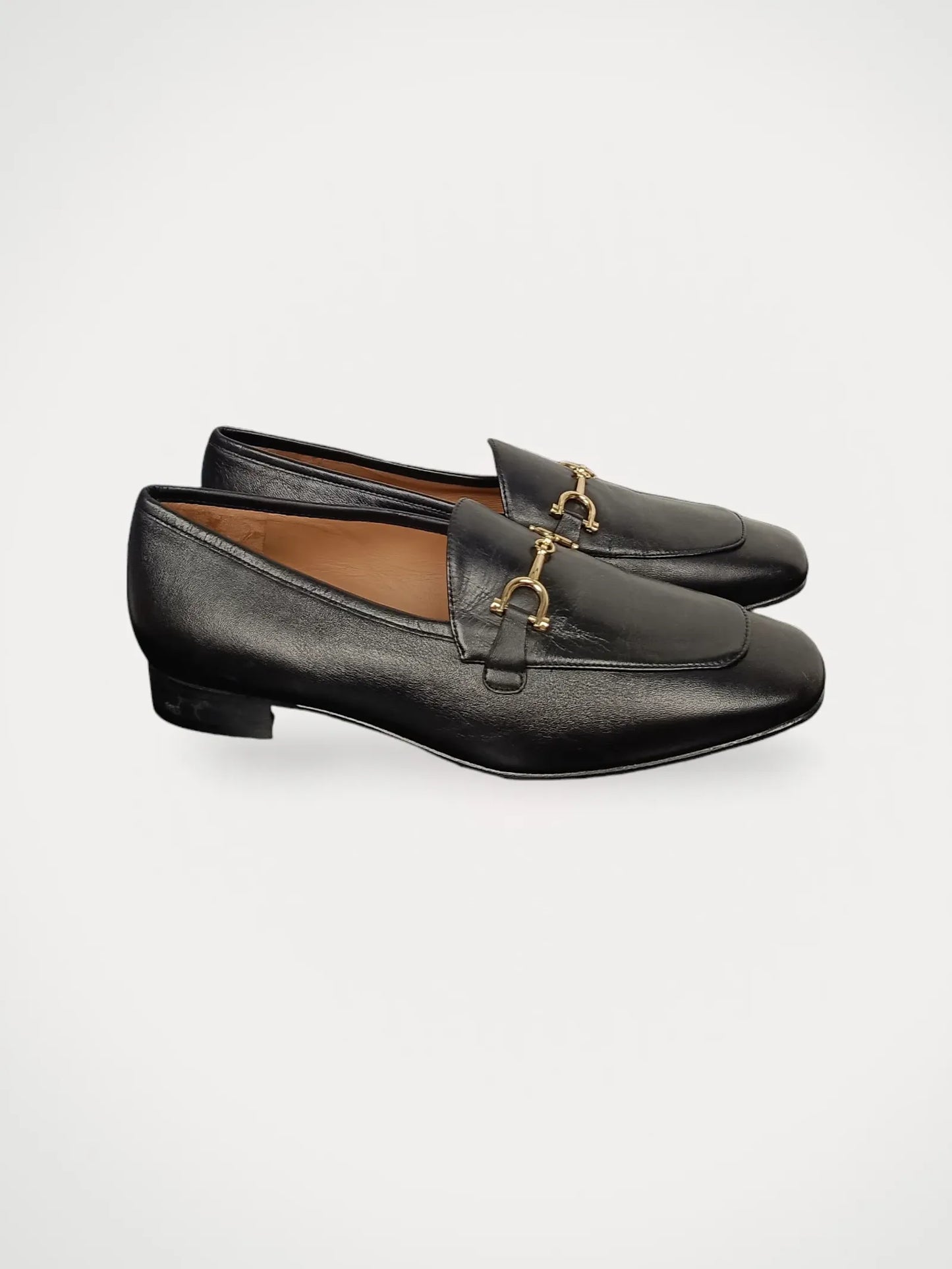 Flattered Valerie Leather Black-skinnloafers NWOT