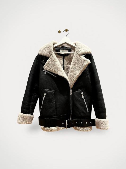 Stand Studio Shearling-skinnjacka