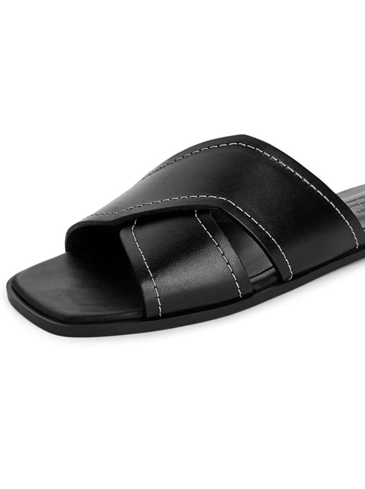 Arket Leather Slides-skinnsandaler NWOT