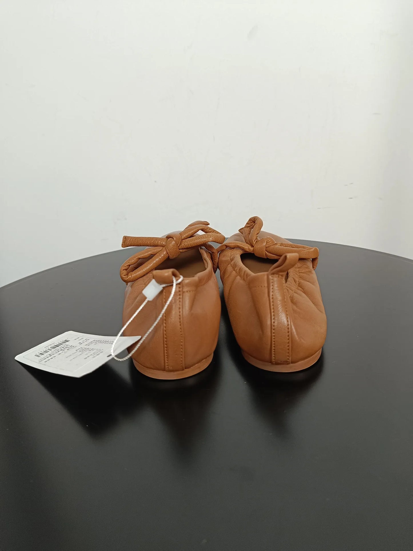 Flattered Polly Cognac Leather-skinnballerinaskor NWT