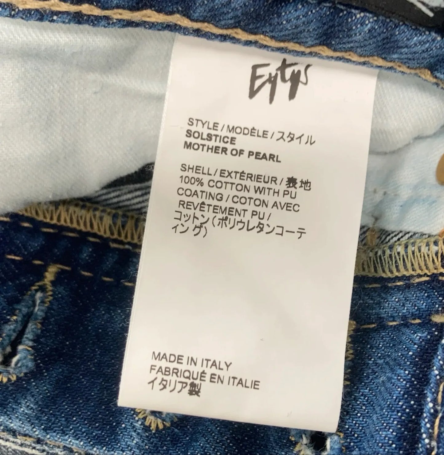 Eytys Solstice Mother Of Pearl Jeans