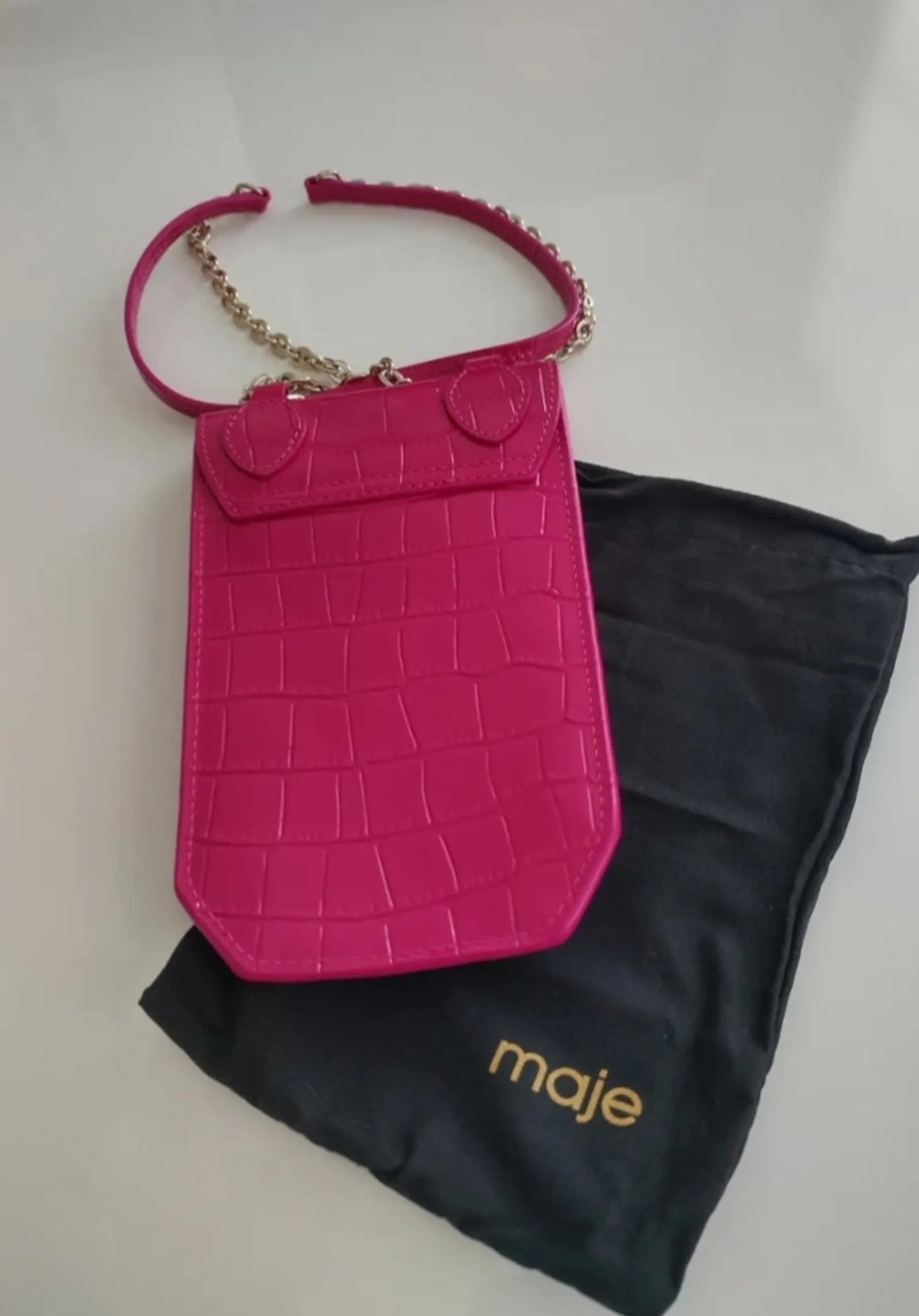 Maje-skinnaxelremsväska NWT