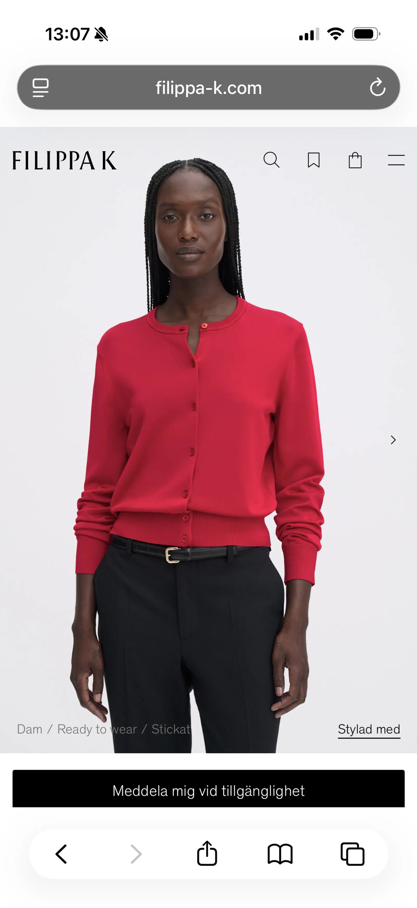 Filippa K Glossy Knit Cardigan