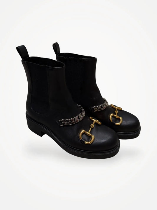 Gucci Horsebit-detail Ankle , 37.5 Boots
