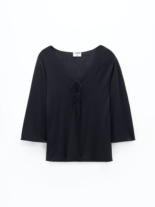 Filippa K Jersey Tie-topp