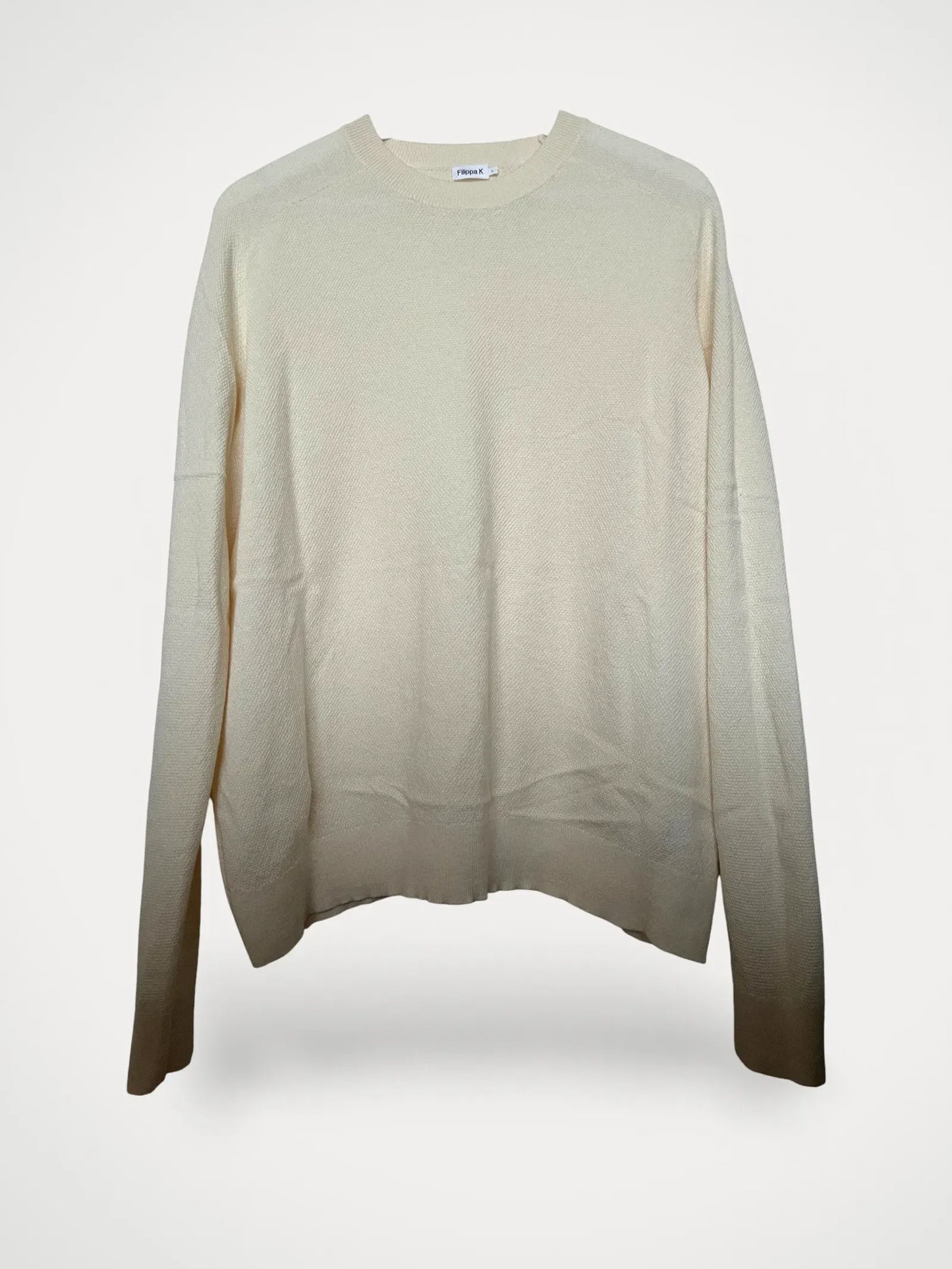 Filippa K Cotton Merino Mini Structure (färg Pannacotta)-tröja