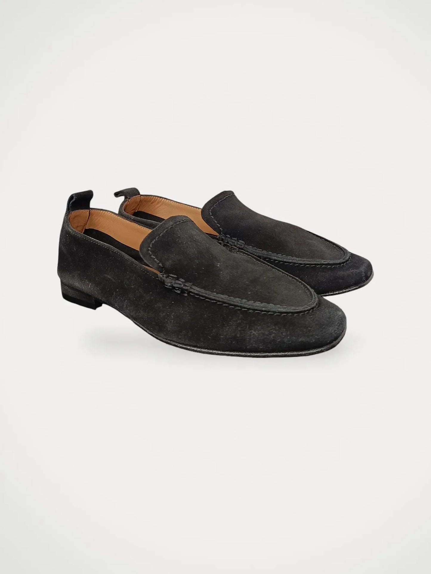 Flattered Vida Suede Black-loafers