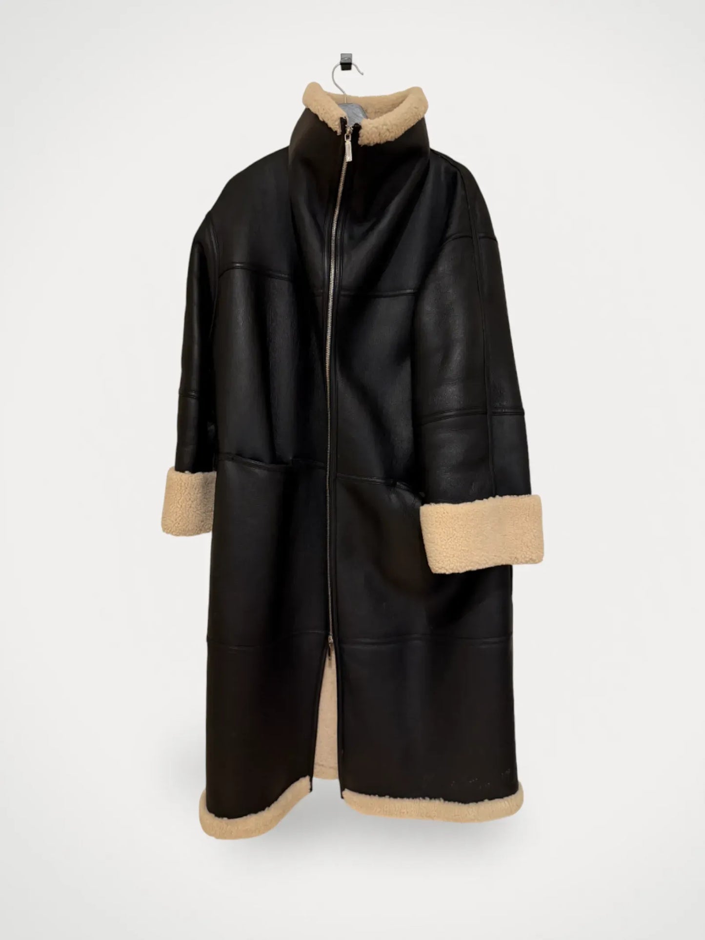 Toteme Signature Shearling-skinnkappa