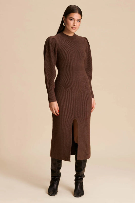 Adoore Verbier Brown-klänning