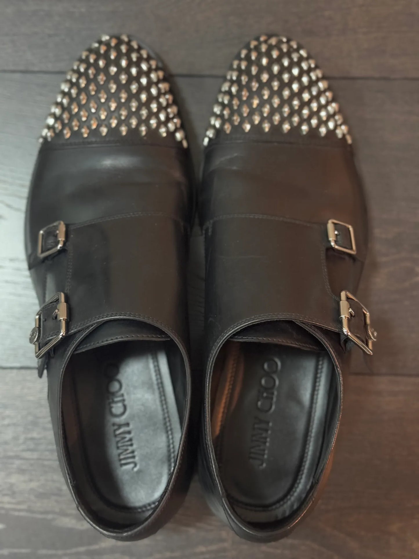 Jimmy Choo Finnion Munskor-skinnloafers NWOT