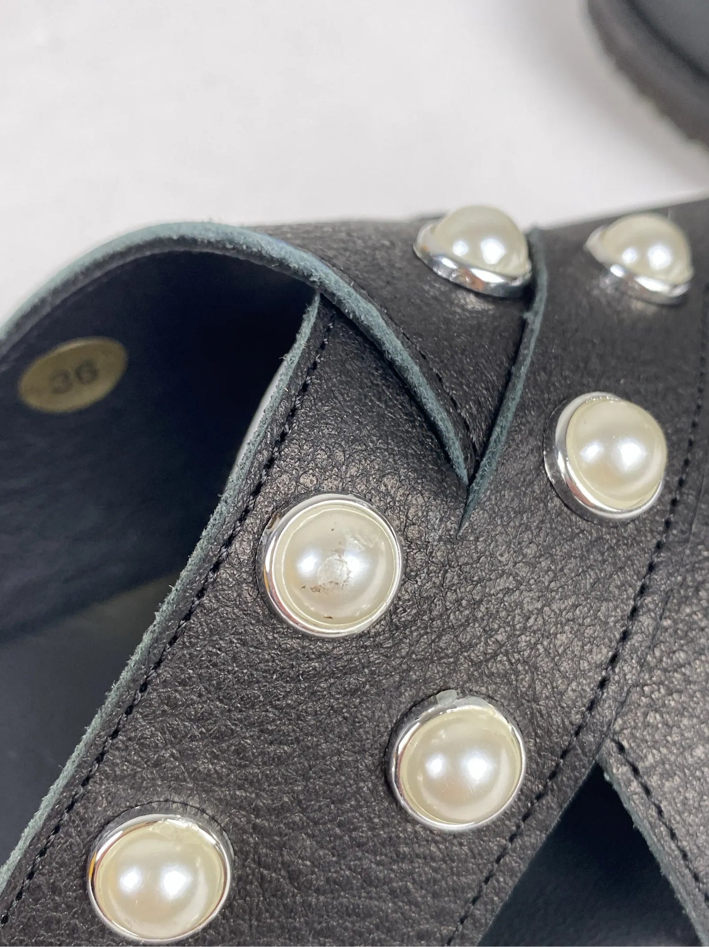 Blankens Mette With Pearls Black Sandals