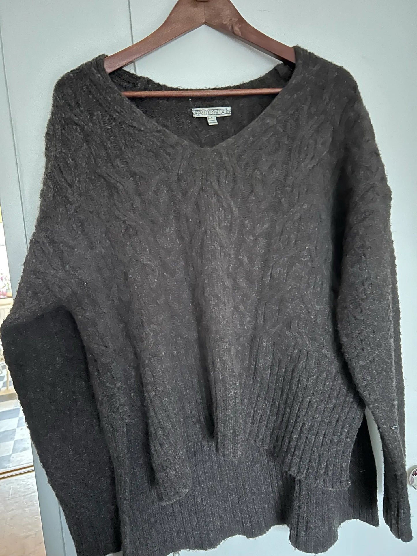 Dagmar Cable Knit V- Sweater