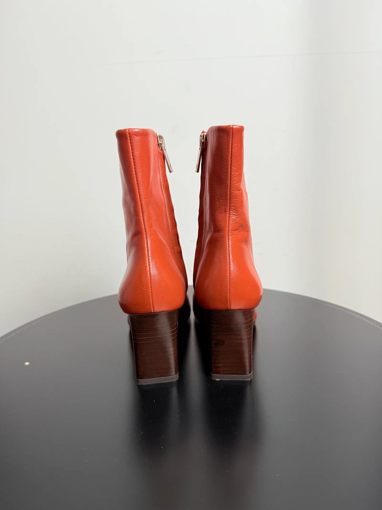 Flattered Moa Leather Brick Red-skinnboots NWOT