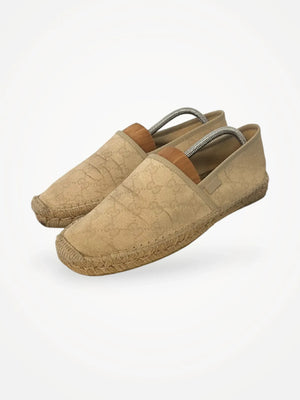 Gucci Espadrille Cloth Beige Loafers
