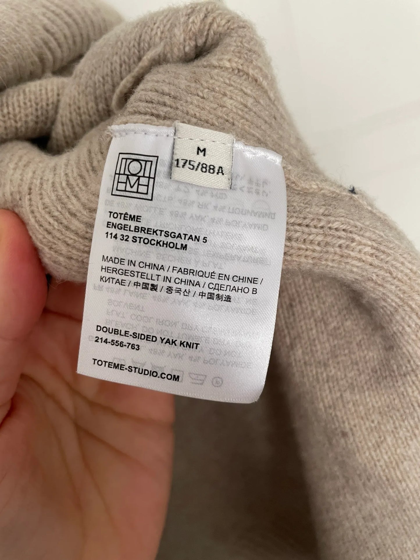 Toteme Double-sided Yak Knit Turtleneck