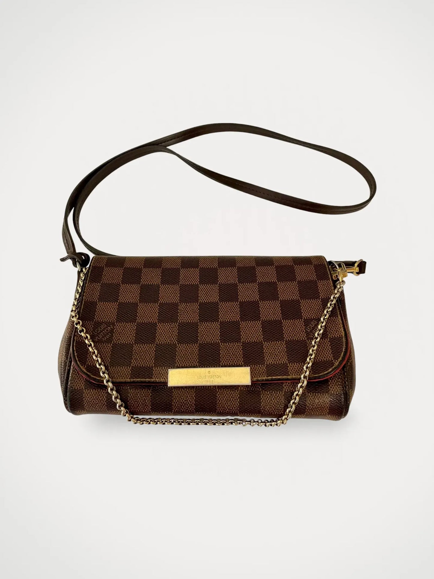 Louis Vuitton Favorite Pm Damier Ebene-axelremsväska