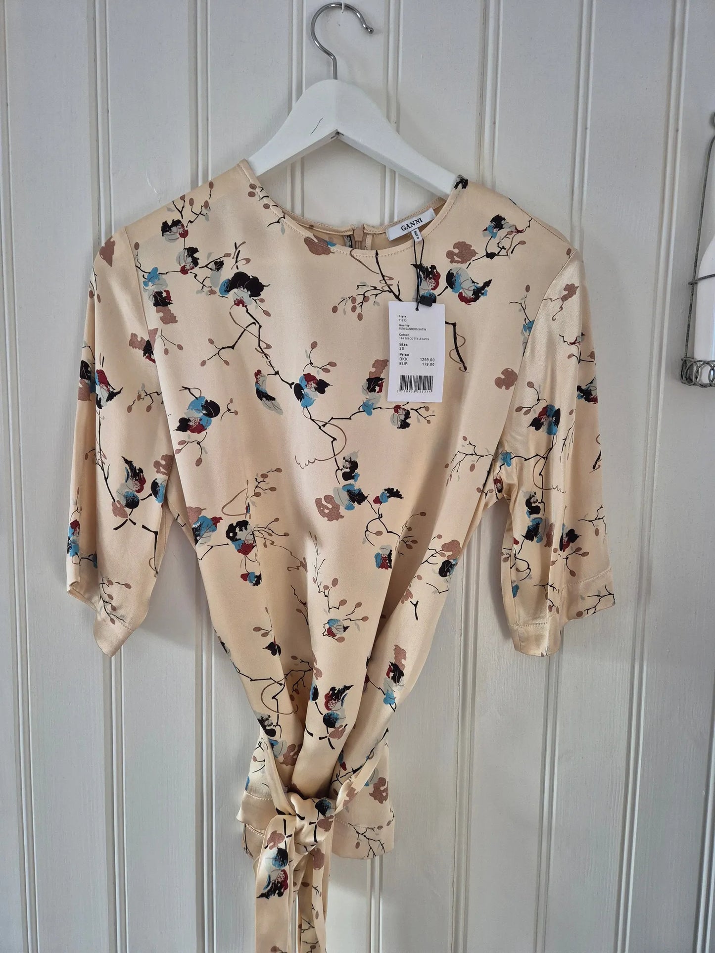 Ganni F1572-blus NWT