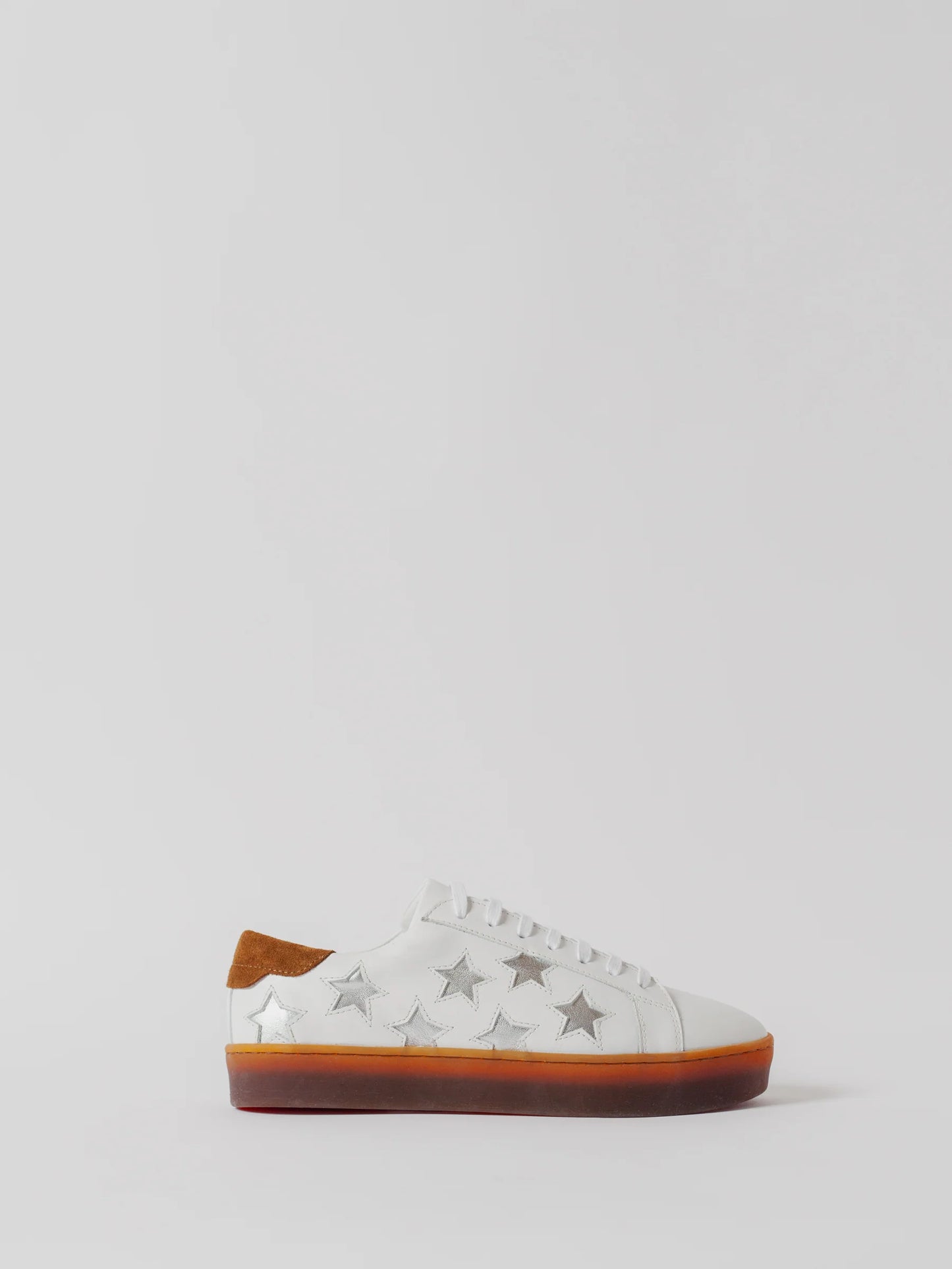 Blankens The Elin Silver Star-skinnsneakers NWOT