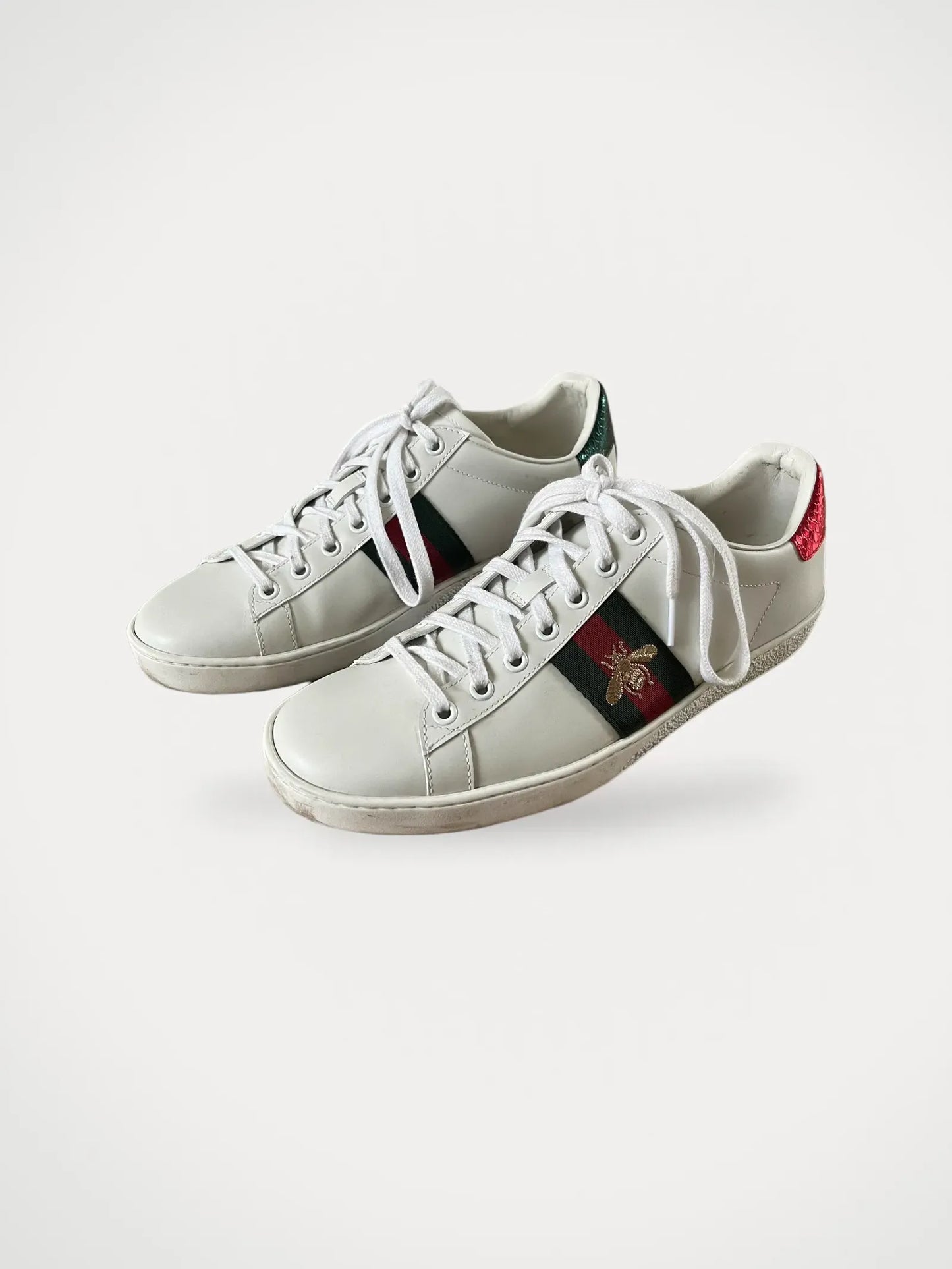 Gucci Womans Ace With Bee-skinnsneakers