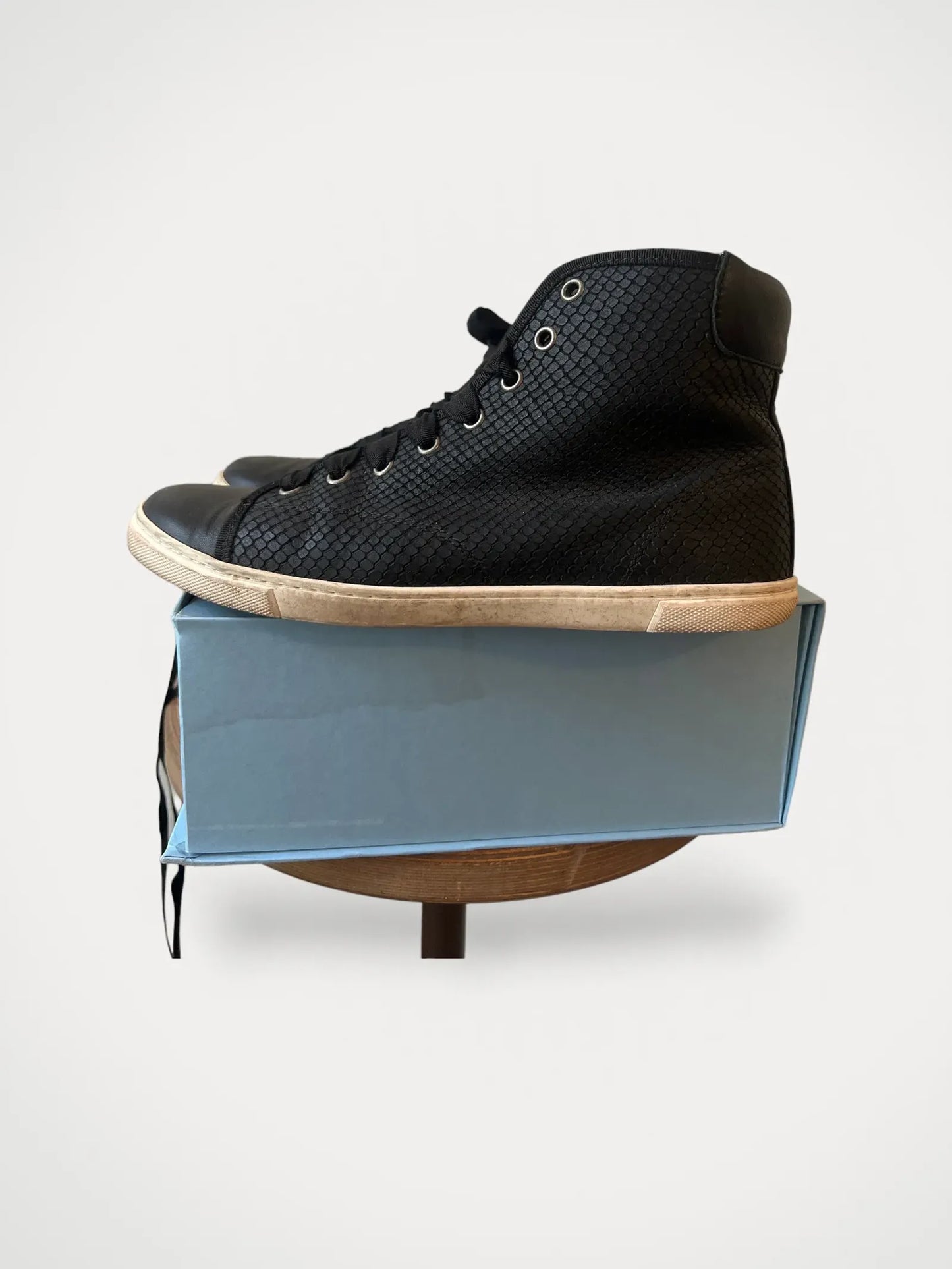 Lanvin High- In Calfskin & Lambskin-skinnsneakers