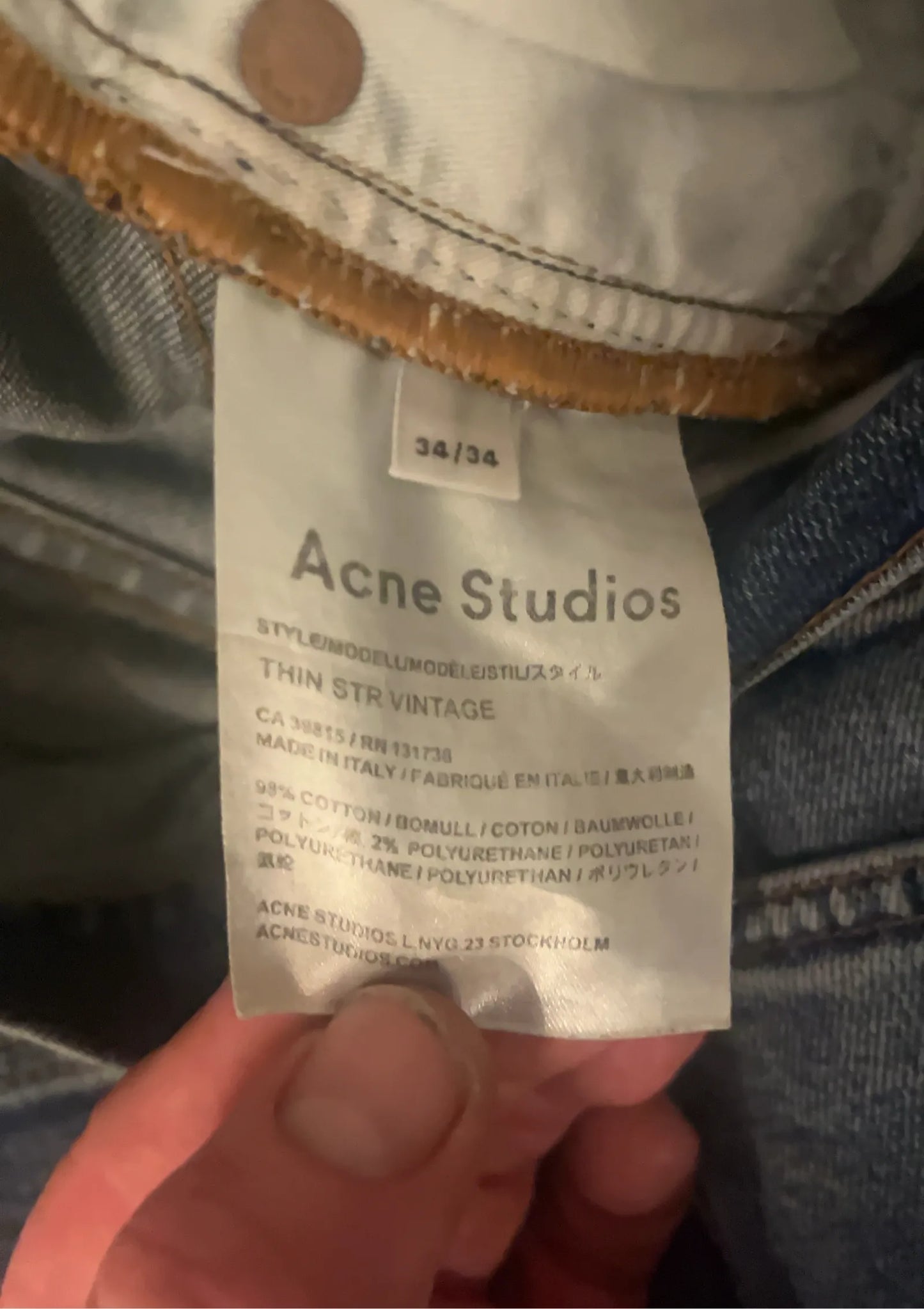 Acne Studios Thin Str Vintage Jeans