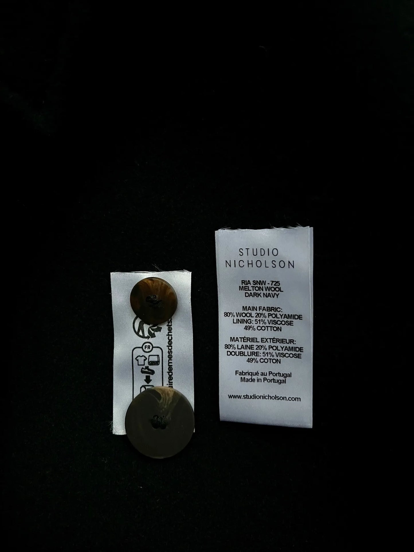 Studio Nicholson Ria In Dark Navy Coat