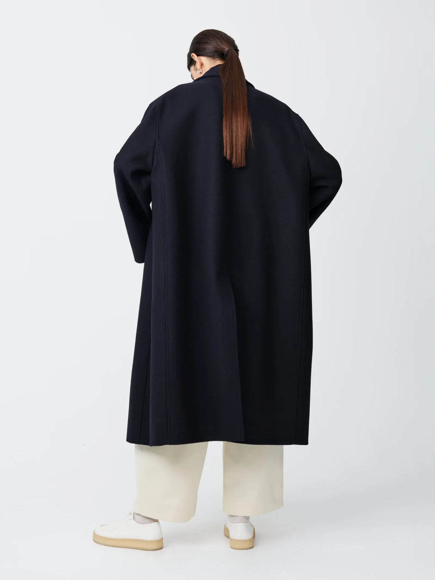 Studio Nicholson Ria In Dark Navy Coat