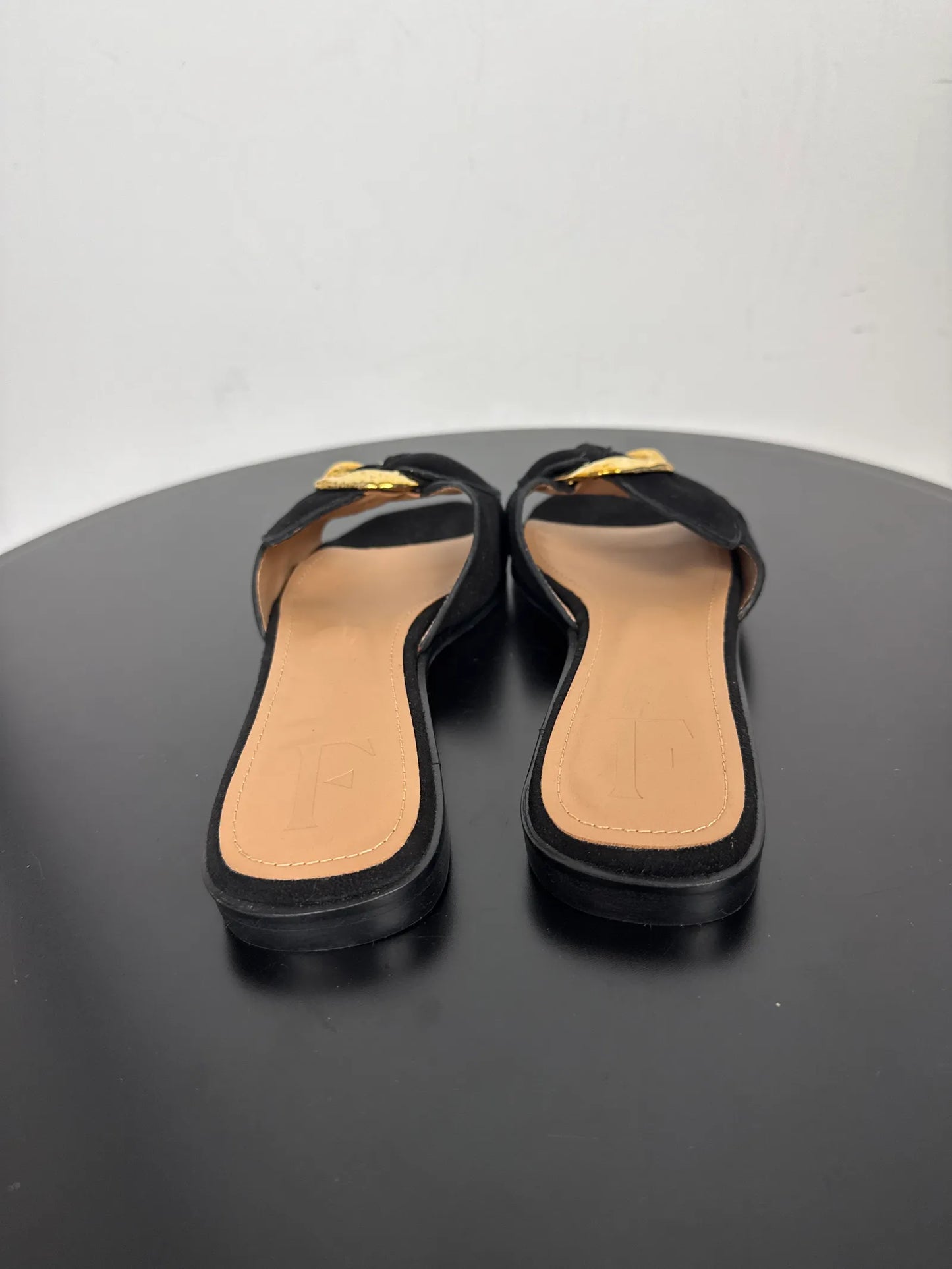 Flattered Marlo Black Suede-sandaler NWT