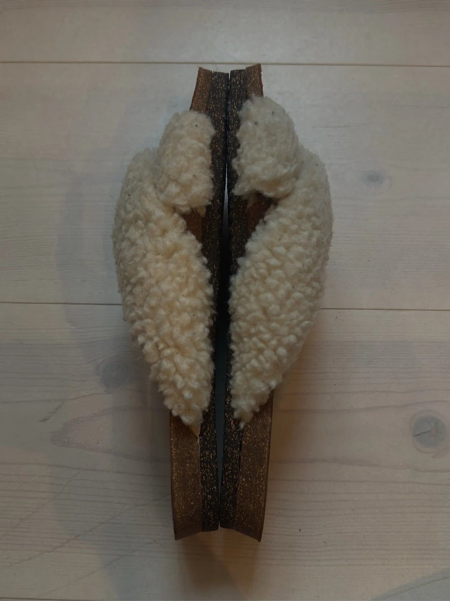 Flattered Lou Teddy Creme Sandals