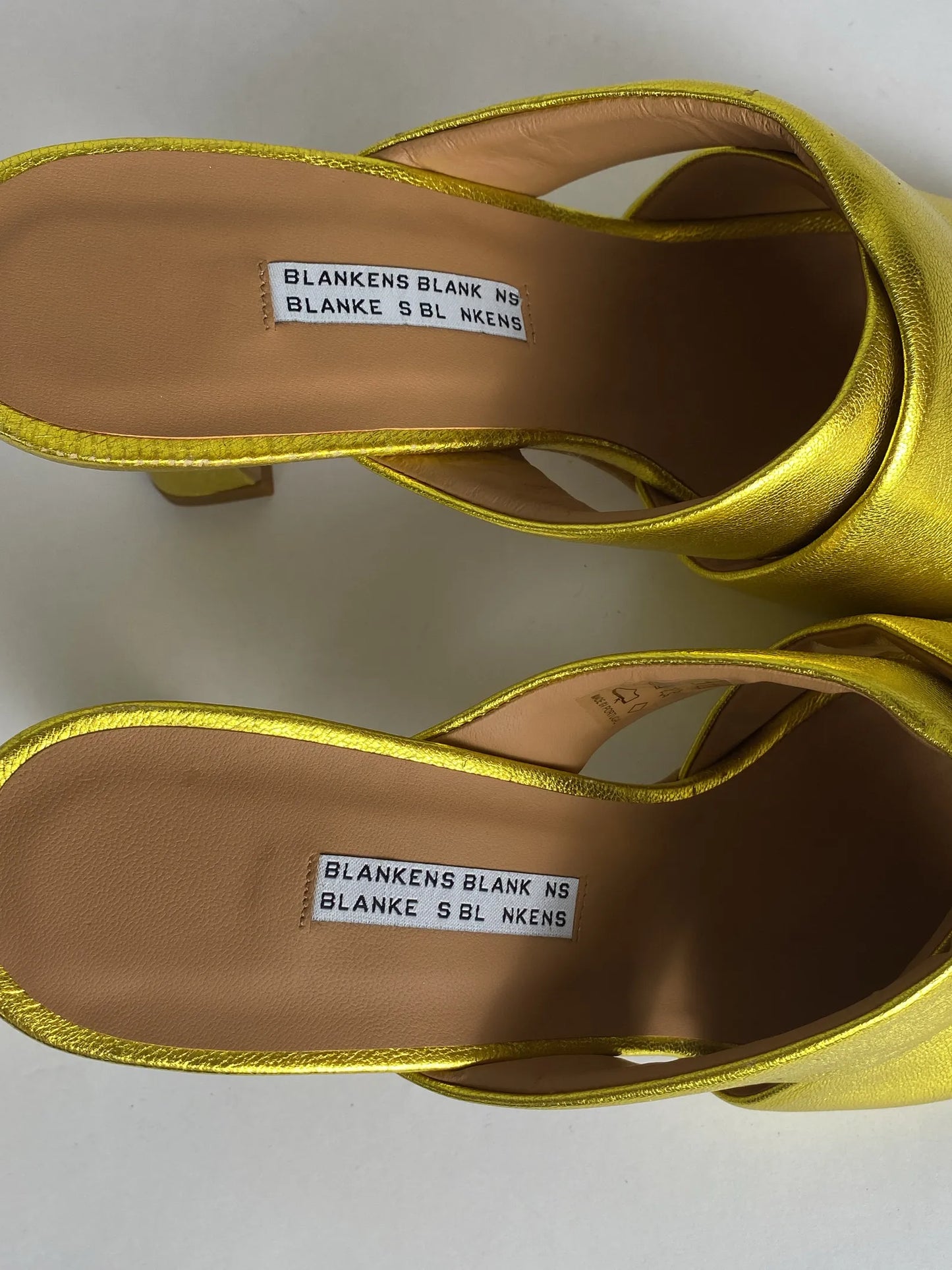 Blankens The Lily Chartreuse Heels