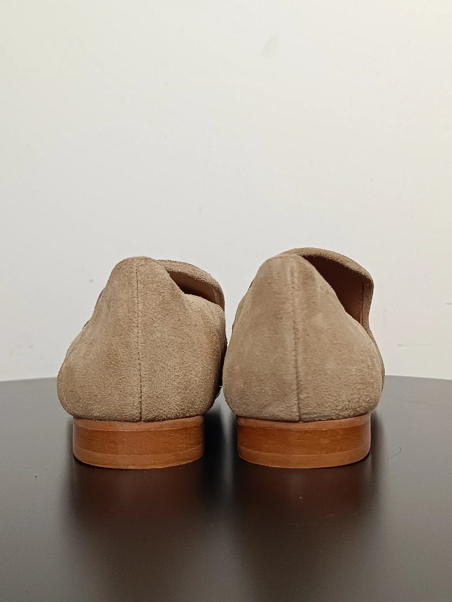 Flattered Omega Beige Suede-loafers