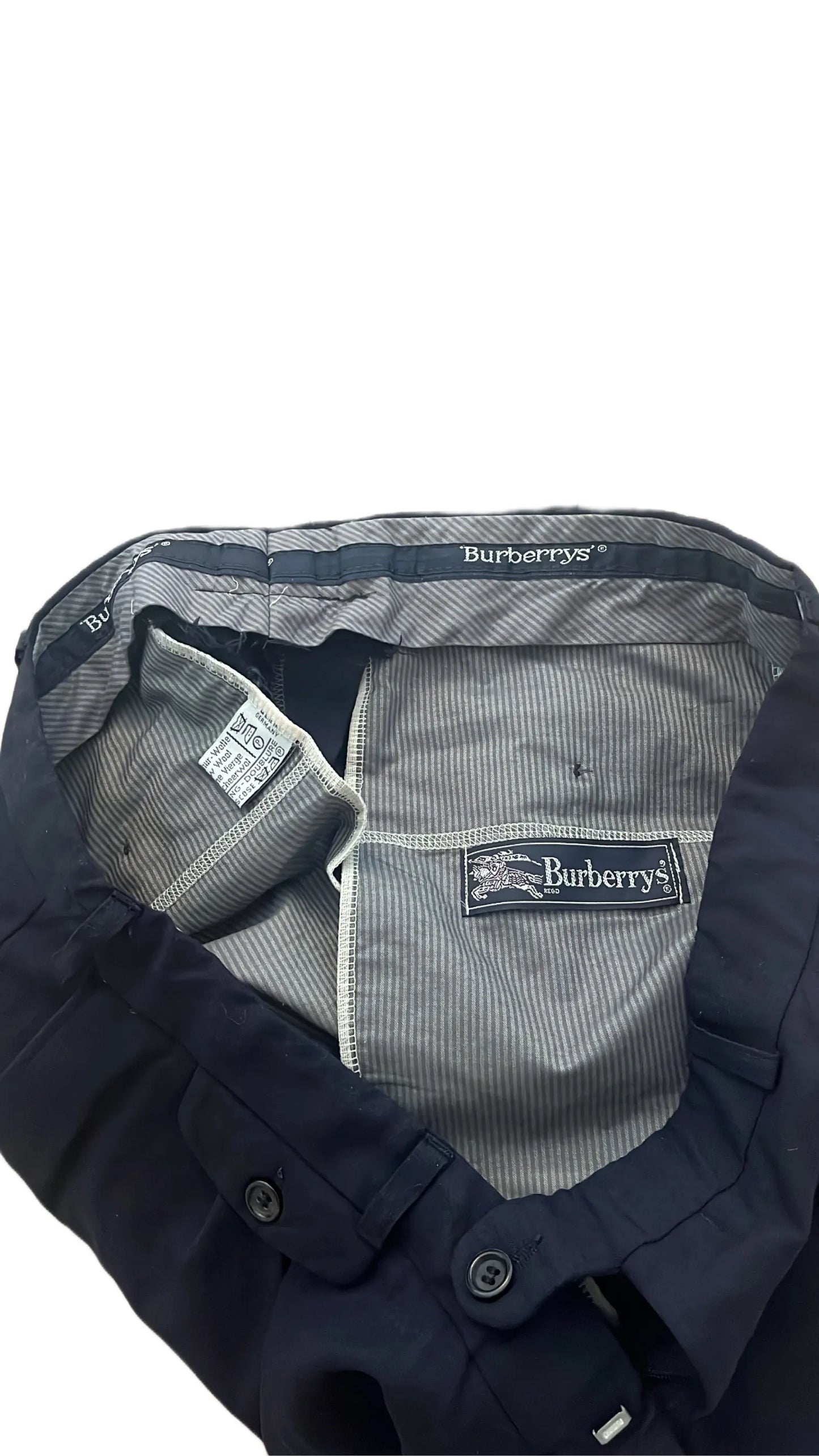 Burberry-ullkostymbyxor