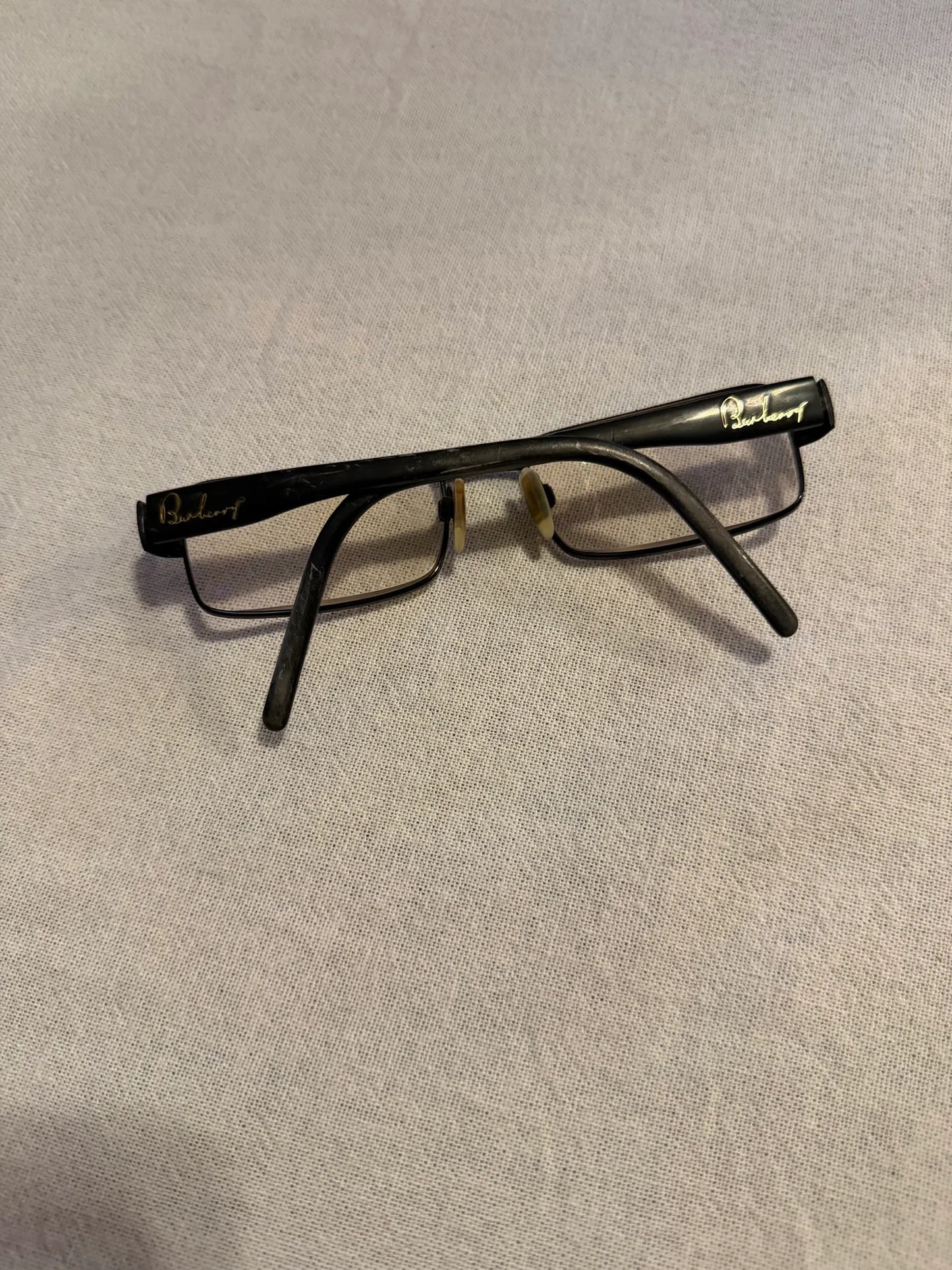 Burberry Be1016 1001 Shiny Black Rectangle Glasses Glasses