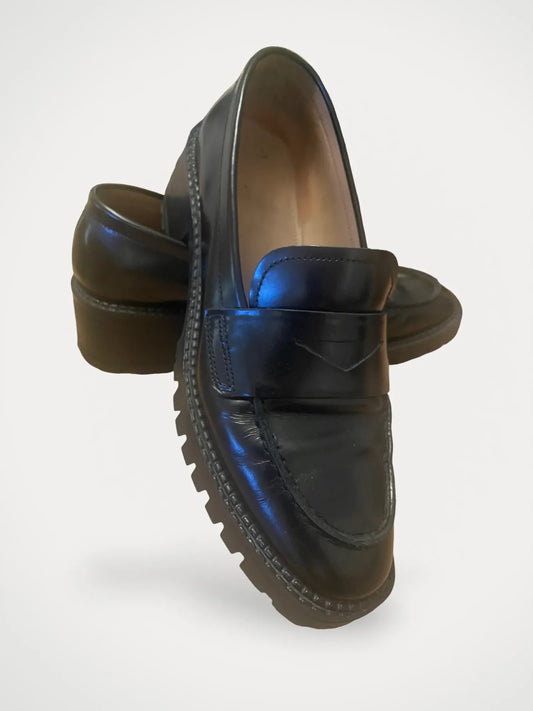 & Other Stories Heeled Leather Penny-skinnloafers