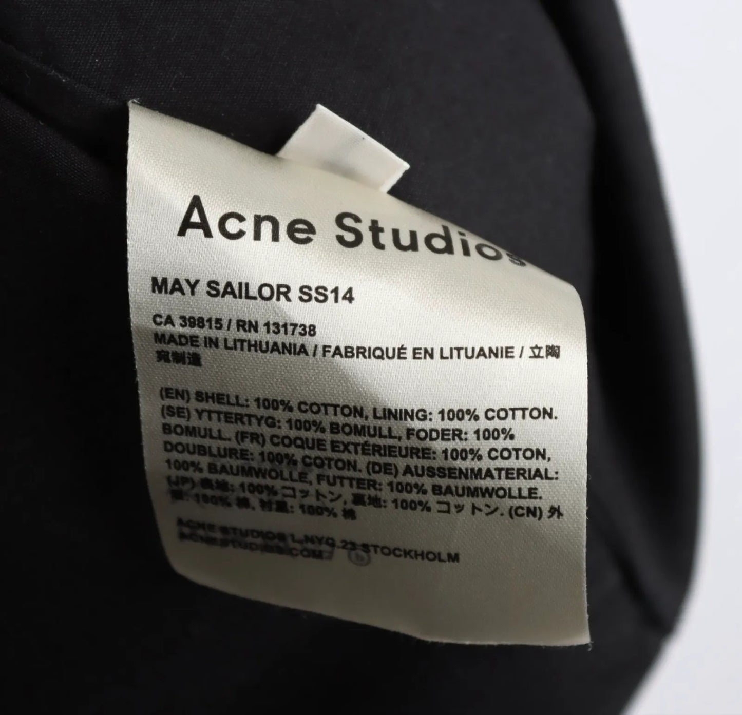 Acne Studios May Sailor Ss14 Dress