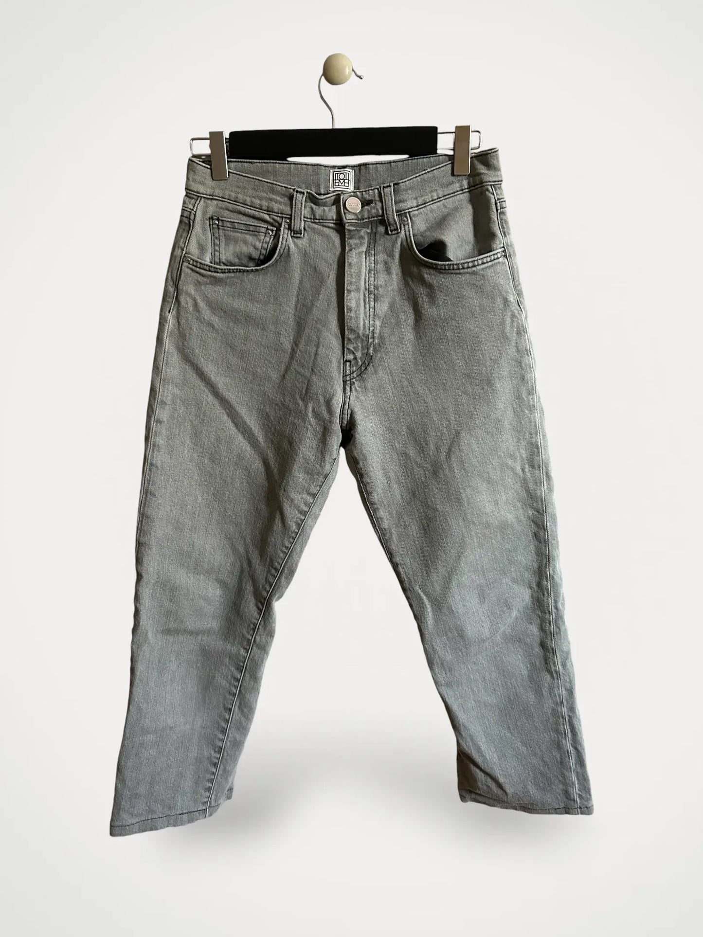 Toteme Twisted Seam Denim Mid Grey-jeans