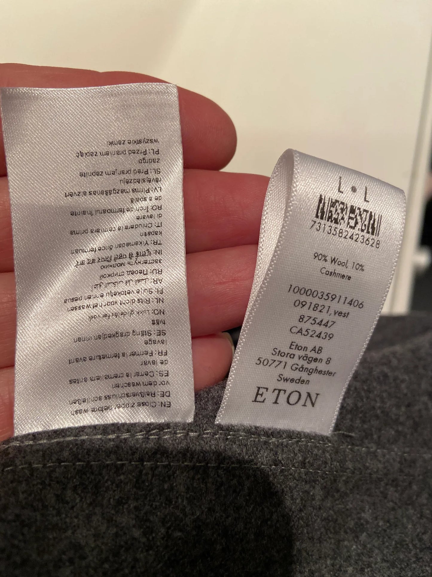 Eton Wool Flannel West-ullväst NWOT