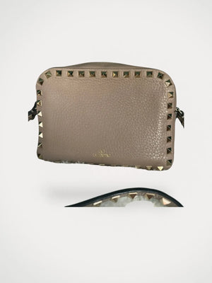 Valentino Small Rockstud Grainy Leather Shoulder bag