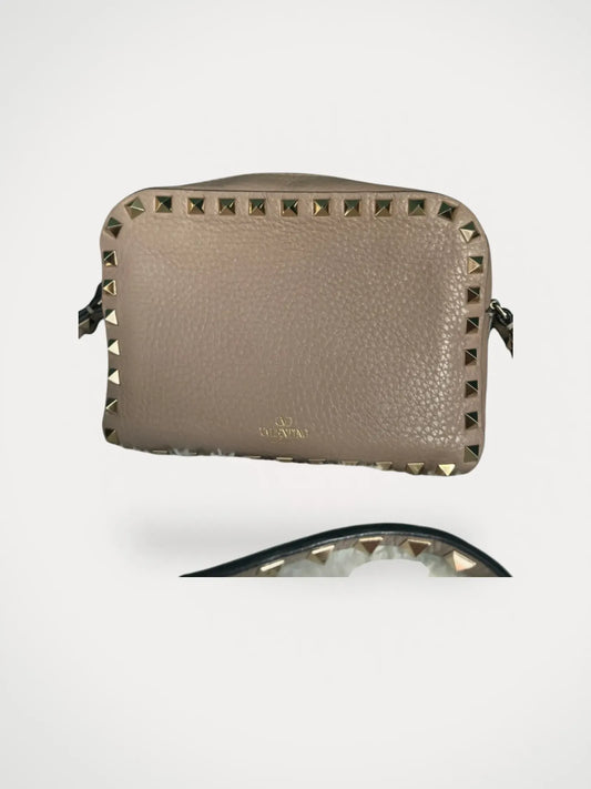 Valentino Small Rockstud Grainy Leather Shoulder bag